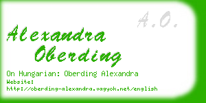 alexandra oberding business card